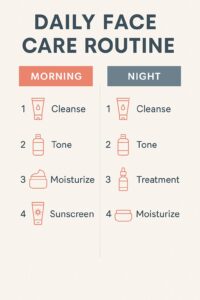  Daily Face Care Routine Infographic